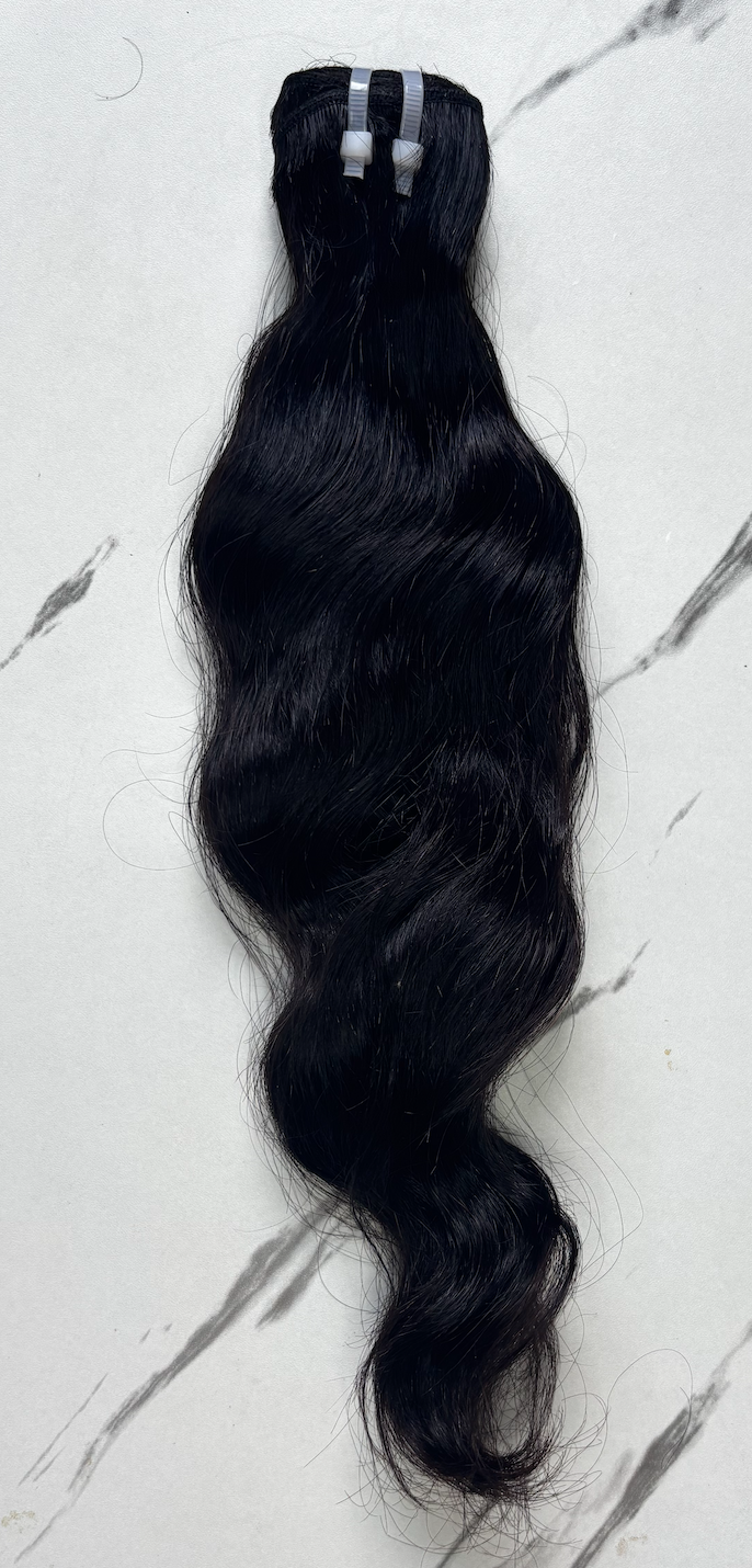 Tissage Raw Hair Vietnamien ondulations naturelles  — Prestige · Donneuse unique · Brun 1B